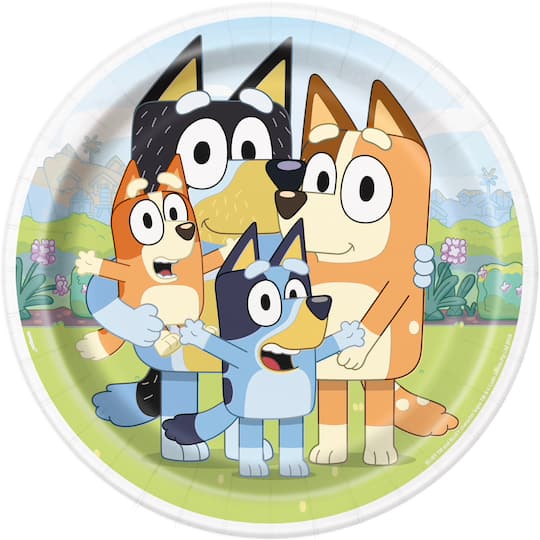 9" Bluey Paper Plates, 8ct.